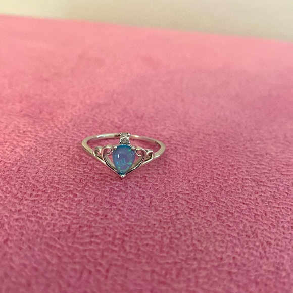 925 silver water drop opal ring - Picture 4 of 6